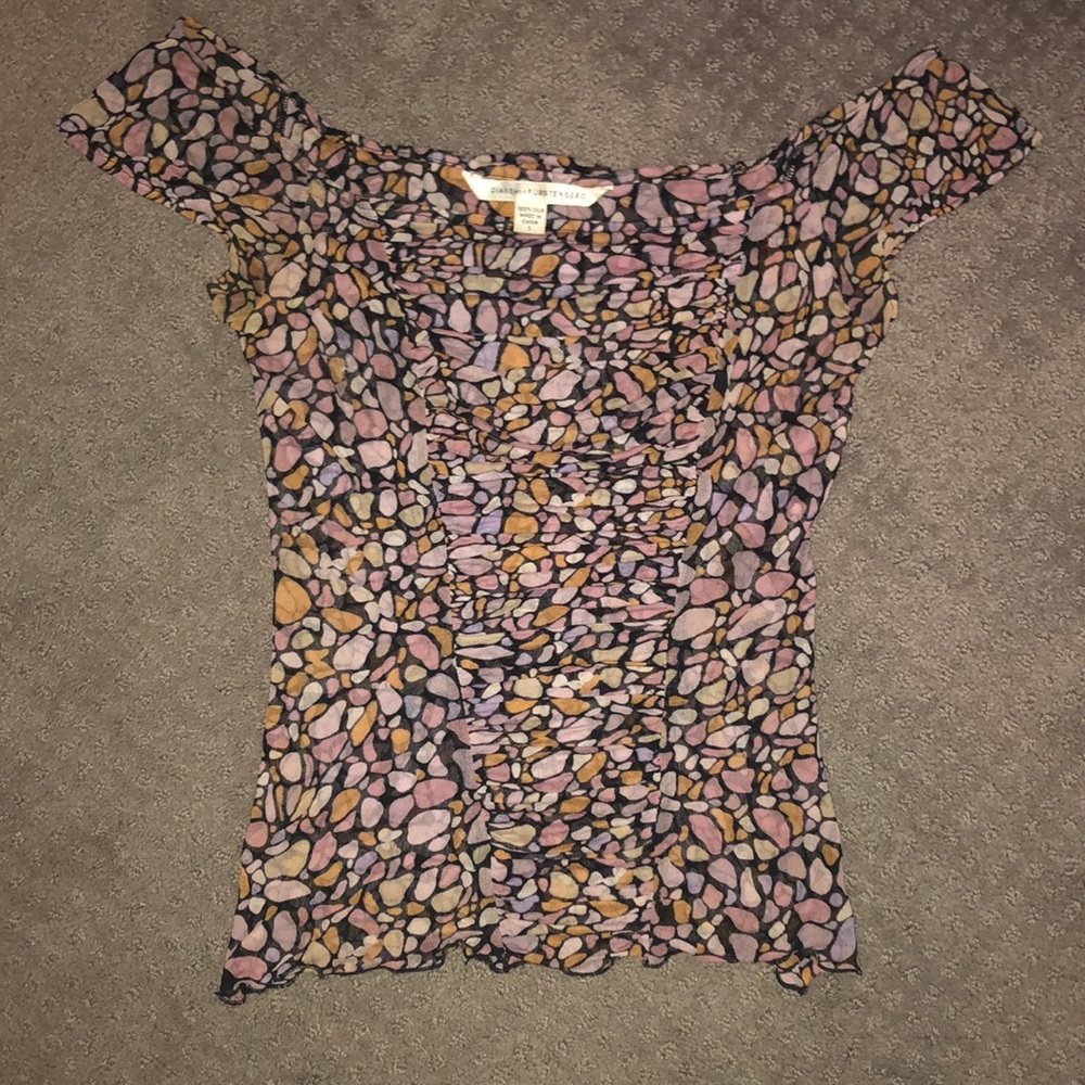 Diane von Furstenberg rushed top